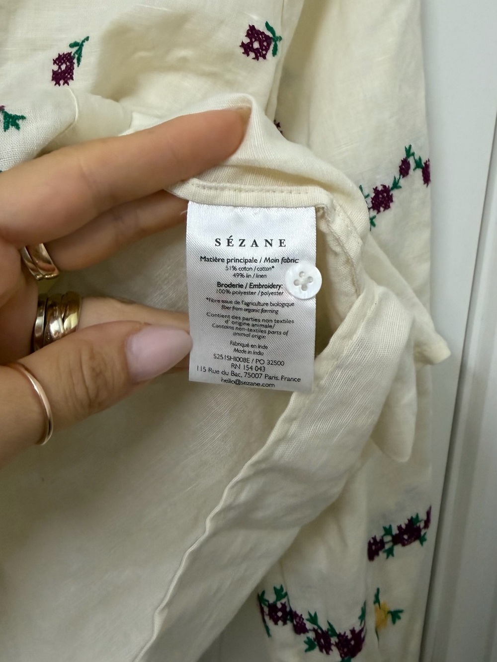 Sezane Elvio Shirt x Lucia Vergara - Picture 8 of 8